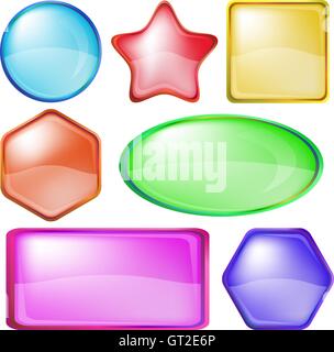 Icons buttons, set Stock Vector