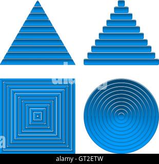 Glass buttons, set Stock Vector