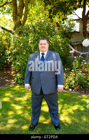 Handsome Groom Portraits Stock Photo