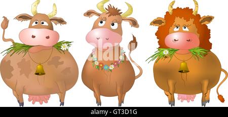 Cows, set Stock Vector