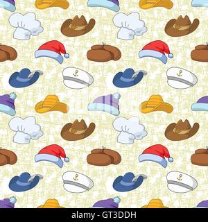 Seamless pattern of different heads Stock Vector