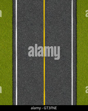 Asphalt highway road with roadside top view Stock Photo - Alamy