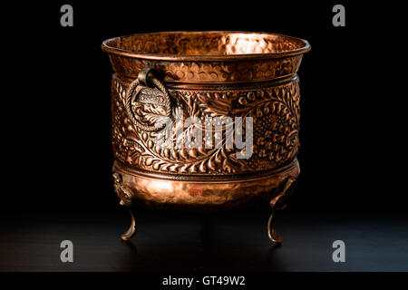 Antique art objects -  medieval cauldron Stock Photo