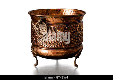 Antique art objects -  medieval cauldron Stock Photo