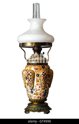 Antique art objects -  decorative old gas lamp Stock Photo