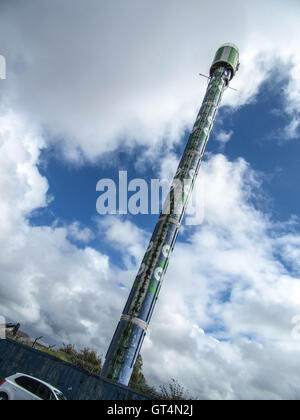 Marine Road, Morecambe, Lancashire, United Kingdom, 8th September 2016 The signs of site investigations taking place on the site of the former Frontierland Amusment park ahead of the start of construction work on the new Morecambe Bay Shopping Park, brings the demolotion of the Morecambe Polo tower a step nearer, Opus North are set to regenerate the site of the former amusement park with the construction of a new £17m Shopping Complex. Credit:  David Billinge/Alamy Live News Stock Photo