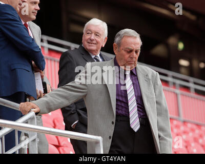 Anfield, Liverpool, UK. 09th Sep, 2016. Official Opening of Anfield's Main Stand. Reds legends Ian Callaghan and Ian St John arrive at today's opening ceremony. Credit:  Action Plus Sports/Alamy Live News Stock Photo