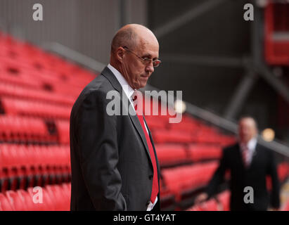 Anfield, Liverpool, UK. 09th Sep, 2016. Official Opening of Anfield's Main Stand. Reds legend Phil Neal arrives at today's opening ceremony. Credit:  Action Plus Sports/Alamy Live News Stock Photo