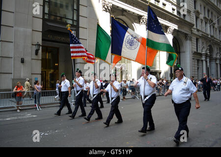 Manhattan, New York, USA. 8th Sep, 2016.   NYPD led Memorial Procession in Lower Manhattan to mark the 15th anniversary of the terror attacks on the World Trade Center. Credit:  Christopher Penler/Alamy Live News Stock Photo