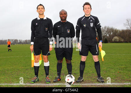 Boroughs United vs Wojak Sunday - Hackney & Leyton Sunday League Junior Cup Final at South Marsh, Hackney Marshes, London - 29/03/15 - Self billing applies where appropriate - contact@tgsphoto.co.uk - NO UNPAID USE Stock Photo