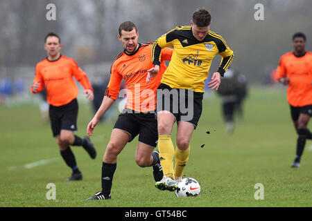 Boroughs United vs Wojak Sunday - Hackney & Leyton Sunday League Junior Cup Final at South Marsh, Hackney Marshes, London - 29/03/15 - Self billing applies where appropriate - contact@tgsphoto.co.uk - NO UNPAID USE Stock Photo