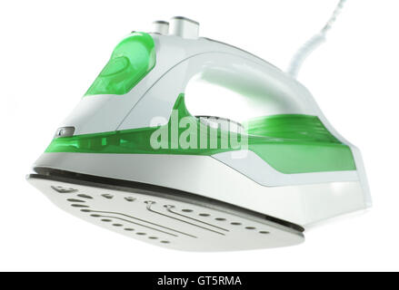 Modern electric iron isolated on white background Stock Photo