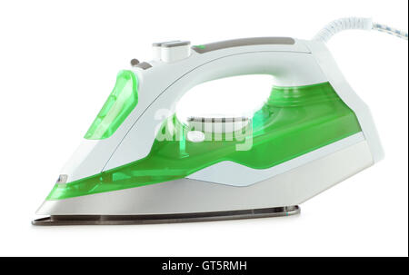 Modern electric iron isolated on white background Stock Photo