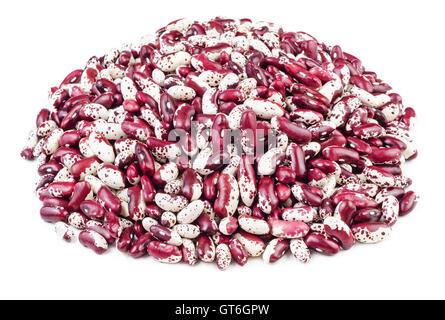 Pile of red pointed beans isolated on white background Stock Photo