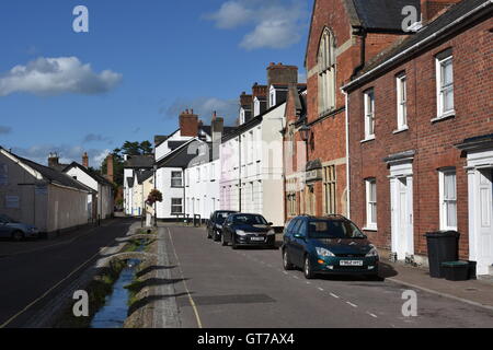Castle Street, Tiverton, Devon, UK. Stock Photo
