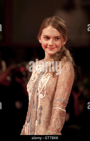 Emilia Jones at the premiere of the film Brimstone at the 73rd Venice