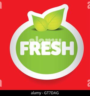 Fresh food label vector Stock Vector