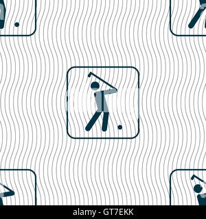 Golf sign. Seamless pattern with geometric texture. Vector Stock Vector