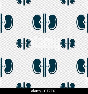 Kidneys sign. Seamless pattern with geometric texture. Vector Stock Vector