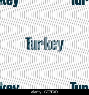 Turkey sign. Seamless pattern with geometric texture. Vector Stock Vector