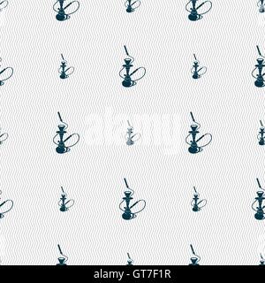 Hookah sign. Seamless pattern with geometric texture. Vector Stock Vector