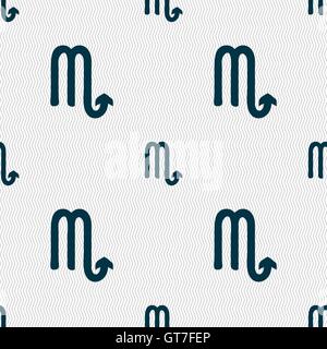 Scorpio sign. Seamless pattern with geometric texture. Vector Stock Vector