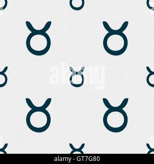 Taurus sign. Seamless pattern with geometric texture. Vector Stock Vector