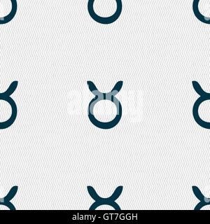 Taurus sign. Seamless pattern with geometric texture. Vector Stock Vector
