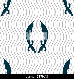 Saber sign. Seamless pattern with geometric texture. Vector Stock Vector