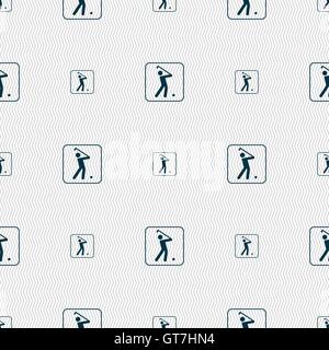 Golf sign. Seamless pattern with geometric texture. Vector Stock Vector
