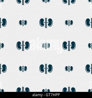 Kidneys sign. Seamless pattern with geometric texture. Vector Stock Vector