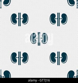 Kidneys sign. Seamless pattern with geometric texture. Vector Stock Vector