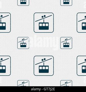 cable car line sign. Seamless pattern with geometric texture. Vector Stock Vector