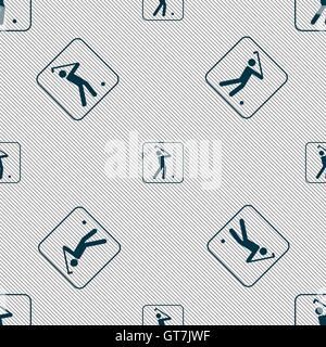 Golf sign. Seamless pattern with geometric texture. Vector Stock Vector