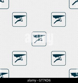 hang-gliding sign. Seamless pattern with geometric texture. Vector Stock Vector