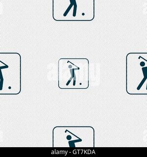 Golf sign. Seamless pattern with geometric texture. Vector Stock Vector