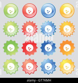Bowling icon sign. Big set of 16 colorful modern buttons for your design. Vector Stock Vector