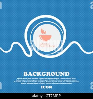 healthy food concept sign. Blue and white abstract background flecked with space for text and your design. Vector Stock Vector