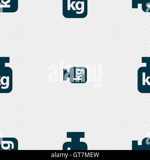Weight sign. Seamless pattern with geometric texture. Vector Stock Vector