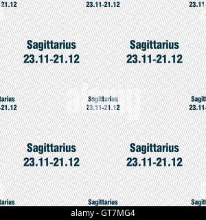 Sagittarius sign. Seamless pattern with geometric texture. Vector Stock Vector
