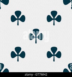 Clover sign. Seamless pattern with geometric texture. Vector Stock Vector