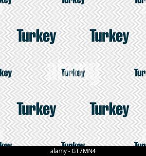Turkey sign. Seamless pattern with geometric texture. Vector Stock Vector