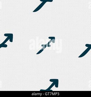 Sagittarius sign. Seamless pattern with geometric texture. Vector Stock Vector