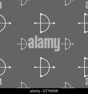 cupid icon sign. Seamless pattern on a gray background. Vector Stock Vector
