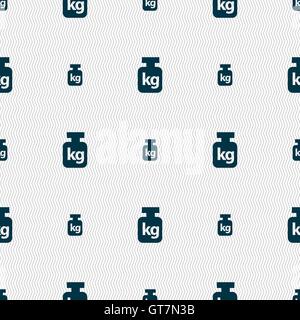 Weight sign. Seamless pattern with geometric texture. Vector Stock Vector