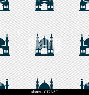 Turkish architecture, mosque sign. Seamless pattern with geometric texture. Vector Stock Vector