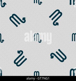 Scorpio sign. Seamless pattern with geometric texture. Vector Stock Vector
