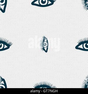 eyelashes sign. Seamless pattern with geometric texture. Vector Stock Vector