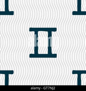 Gemini sign. Seamless pattern with geometric texture. Vector Stock Vector