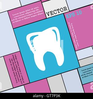 Tooth icon sign. Modern flat style for your design. Vector Stock Vector